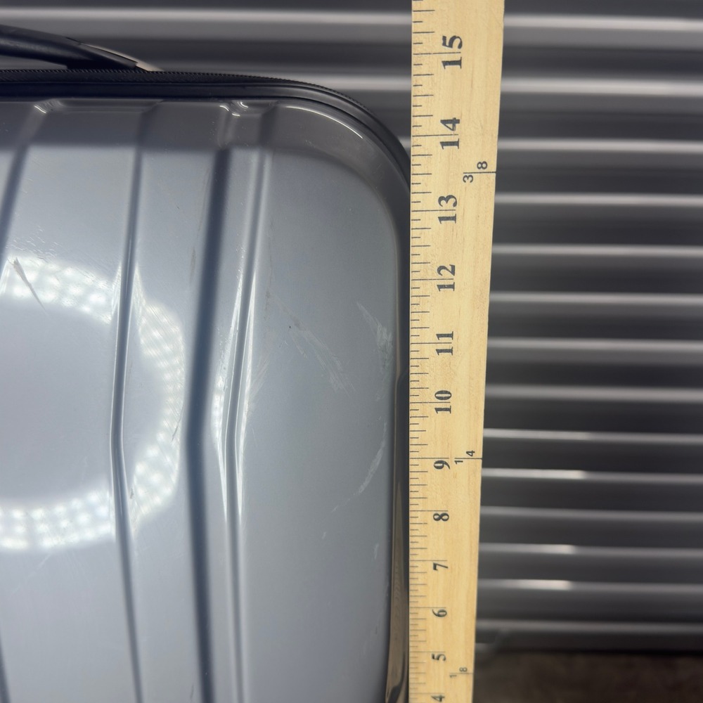 Brookstone Dash 2.0 Hardside Underseat Spinner Luggage Silver Rolling Briefcase - Picture 8 of 11